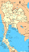 Carte de la Thaïlande