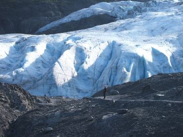 De pres, le glacier parait encore plus impressionnant
