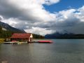 Le lac Maligne et son ''celebre'' loueur de barques