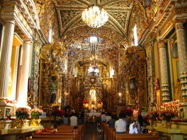 L'interieur de l'eglise de Tonantzintla de style... indescriptible !