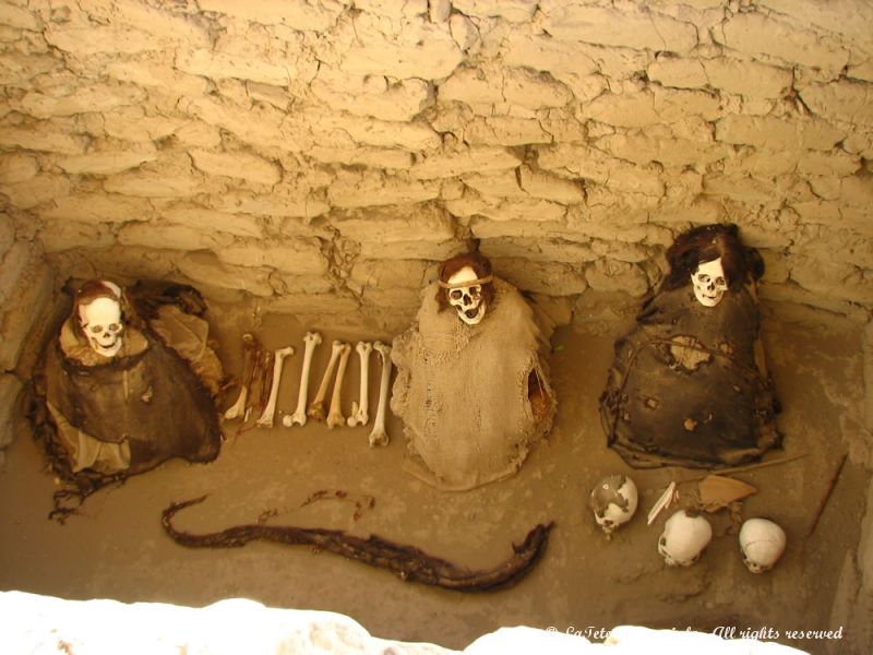 Dans la culture icachincha, les personnes importantes étaient momifiées...