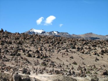 Apachetas au col de Patapampa