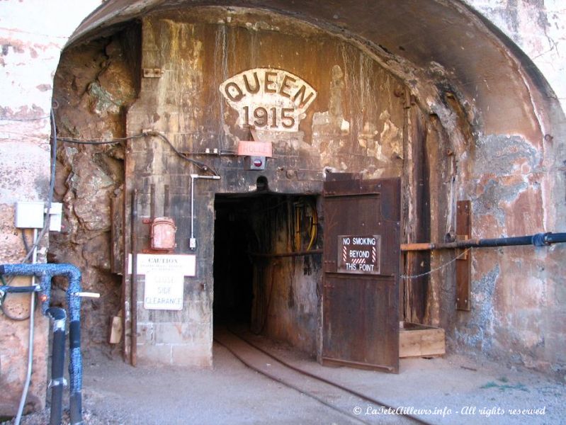 L'entree de l'ancienne mine de Bisbee