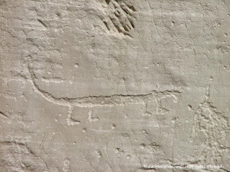 Un petroglyphe datant de l'epoque des indiens