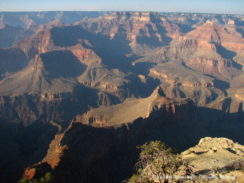 La vue sur le Grand Canyon est vertigineuse