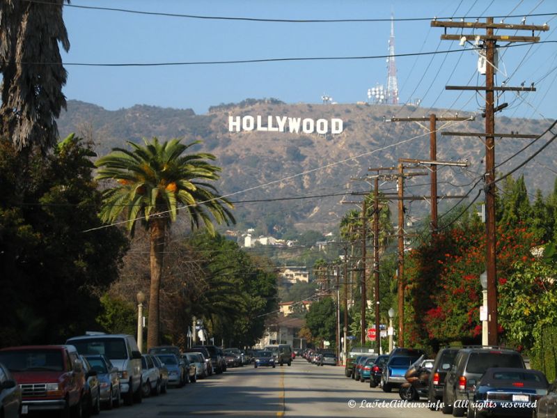 La fameuse inscription sur la colline d'Hollywood
