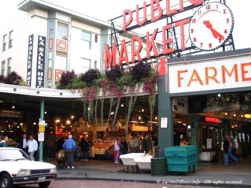 A l'exterieur du Pike Place Market