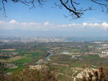 Vue sur Genève et le lac Léman